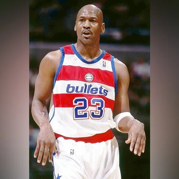 Michael Jordan Washington Bullets 2002/03 throwback game issued jersey, 2XL - Picture 15 of 15